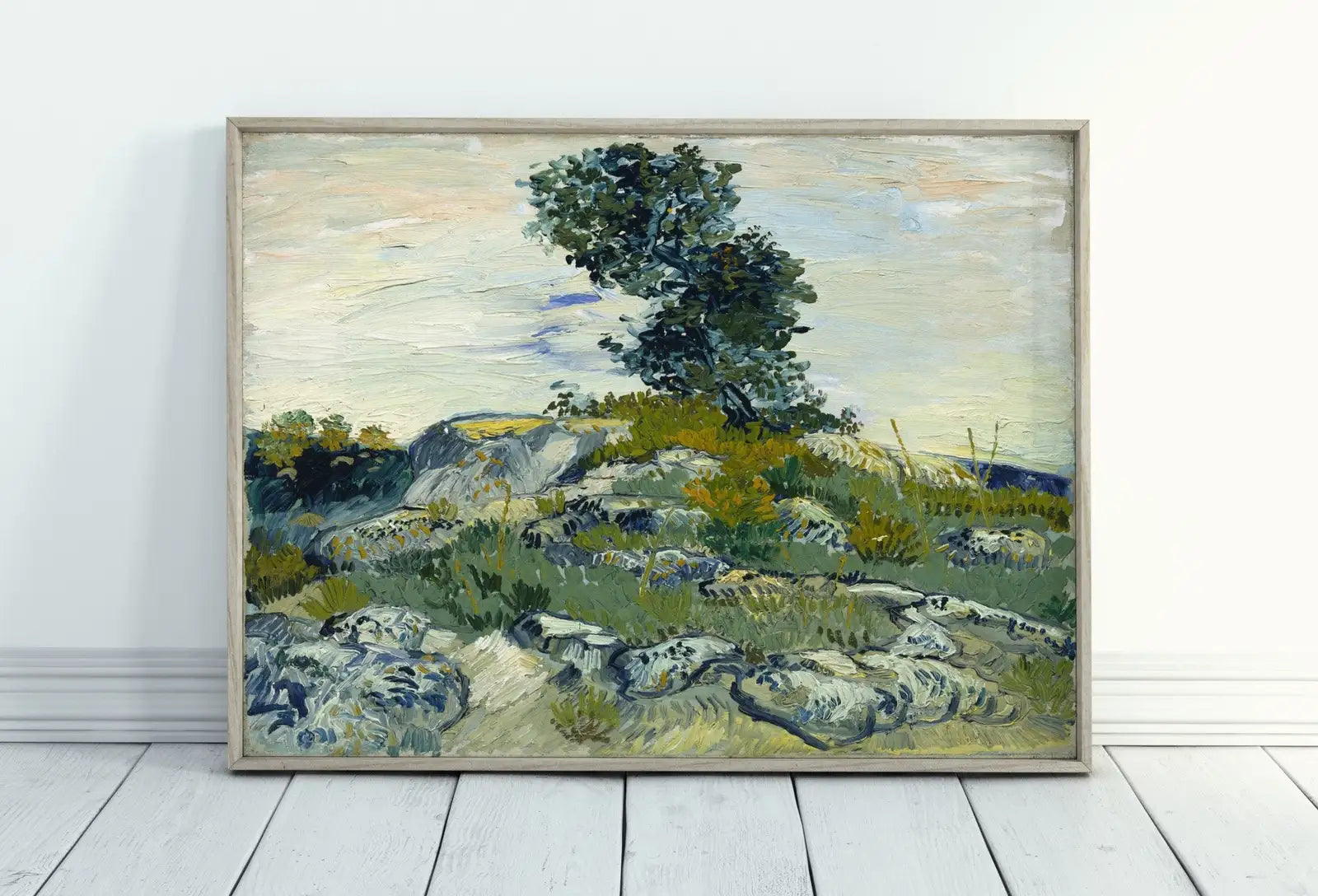 “Les Rochers”, Vincent van Gogh, reproduction d’art célèbre. Téléchargement instantané, reproduction de van Gogh. Peinture de paysage d’art vintage.