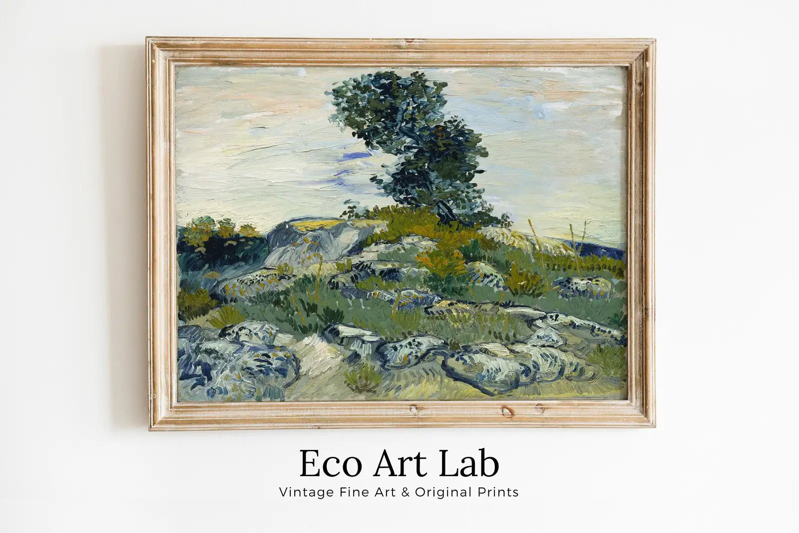 “Les Rochers”, Vincent van Gogh, reproduction d’art célèbre. Téléchargement instantané, reproduction de van Gogh. Peinture de paysage d’art vintage.