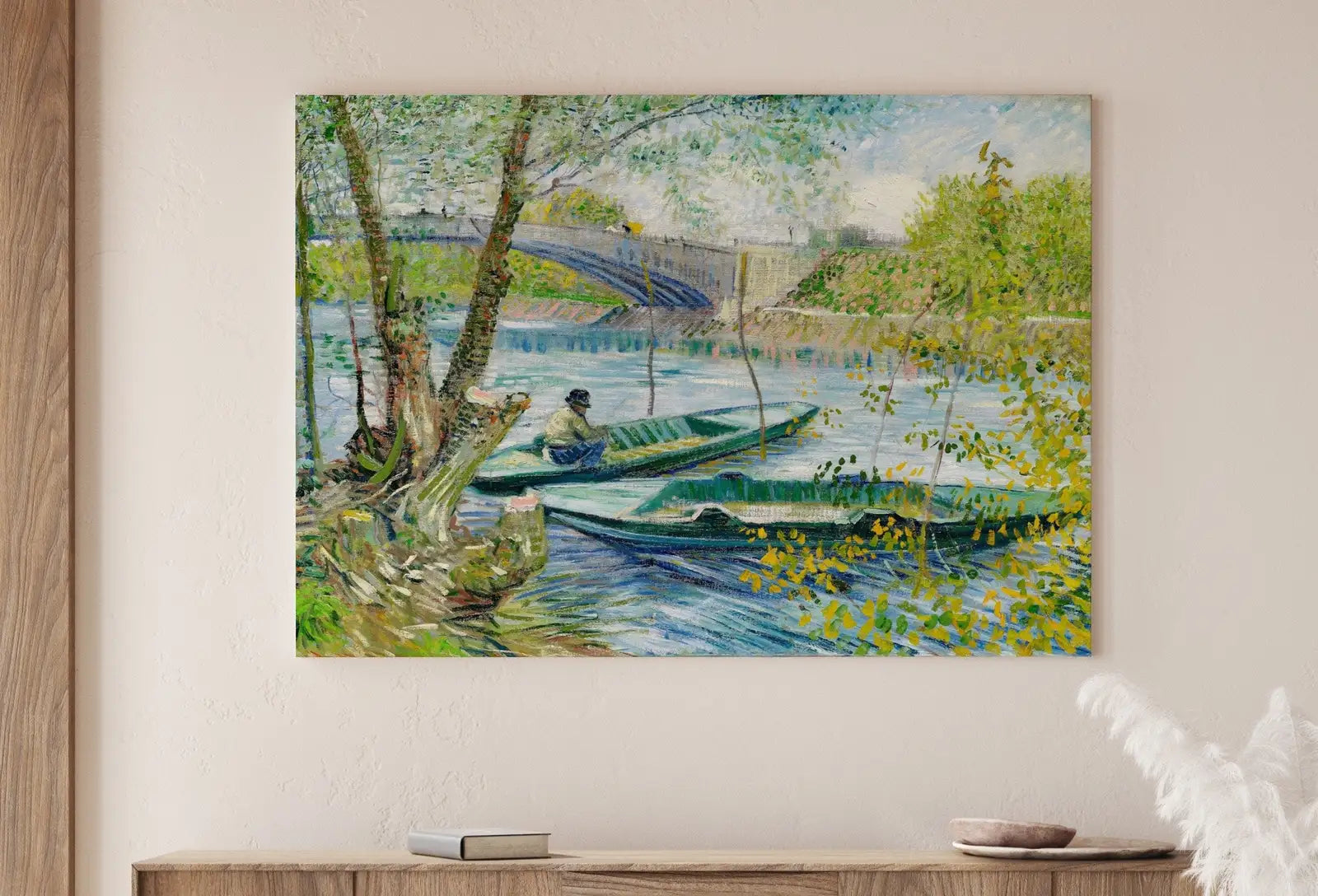 La Seine au printemps par Vincent van Gogh, impression d’art célèbre en téléchargement instantané. Impression de van Gogh. Peinture vintage. Impression d’art.