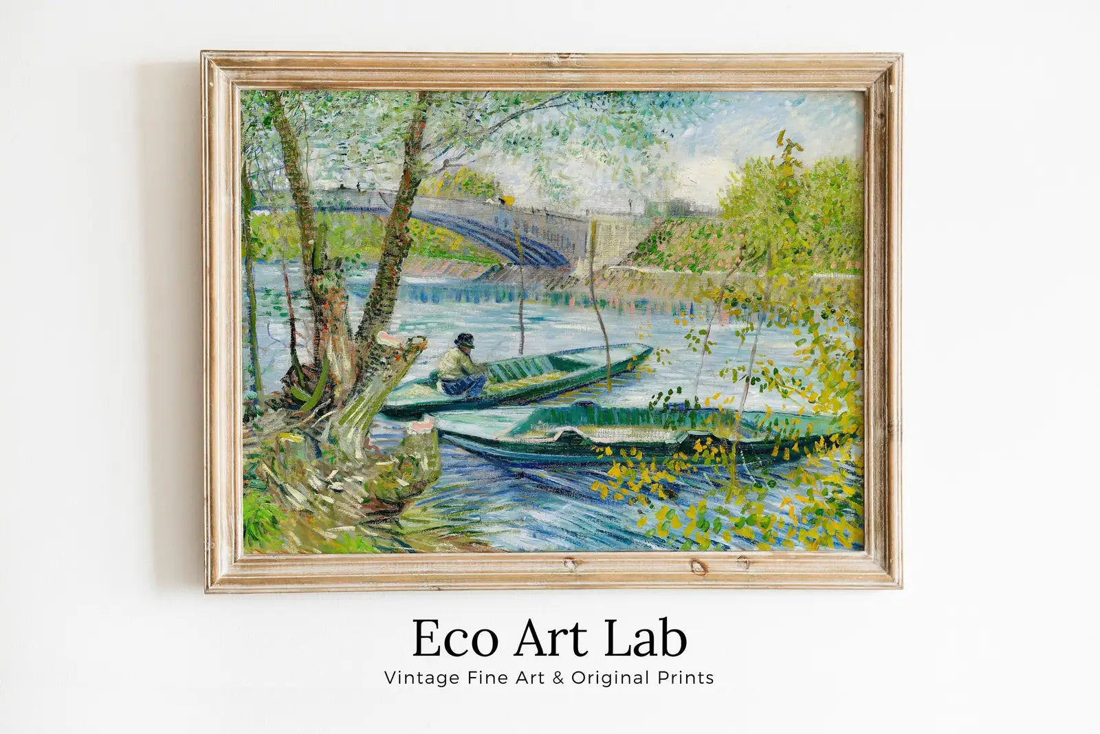 La Seine au printemps par Vincent van Gogh, impression d’art célèbre en téléchargement instantané. Impression de van Gogh. Peinture vintage. Impression d’art.