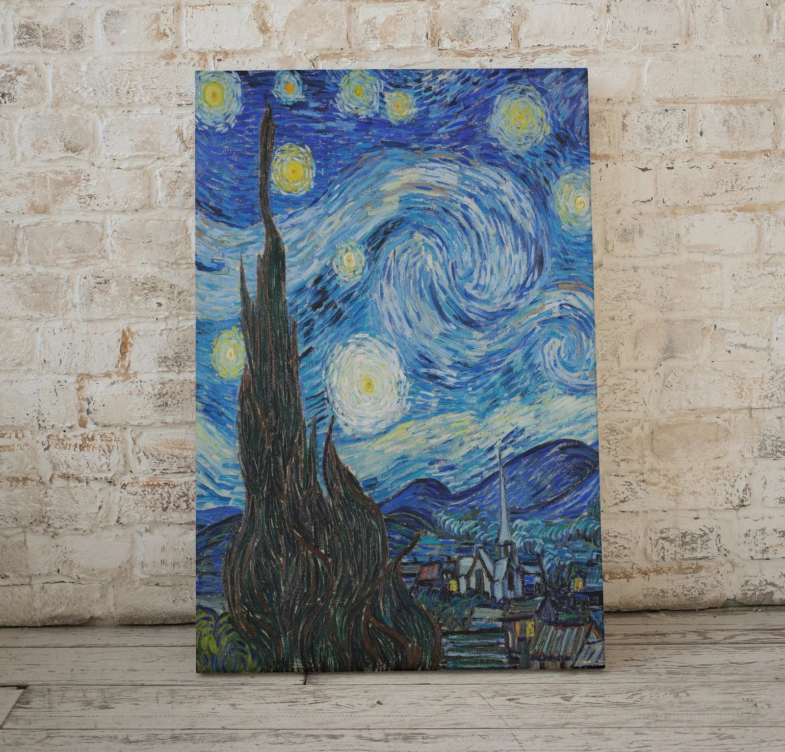 Vincent van Gogh La Nuit étoilée, impressions d’art célèbres à imprimer. Téléchargement instantané d’impression de Van Gogh, peinture vintage. Impression d’art fin pour le décor mural.