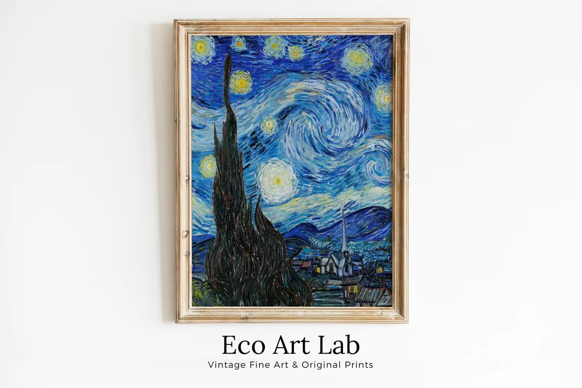 Vincent van Gogh The Starry Night Printable Famous Art Prints. Instant Download van Gogh Print Vintage Painting. Fine Art Print Wall Decor. – Printable Wall Art