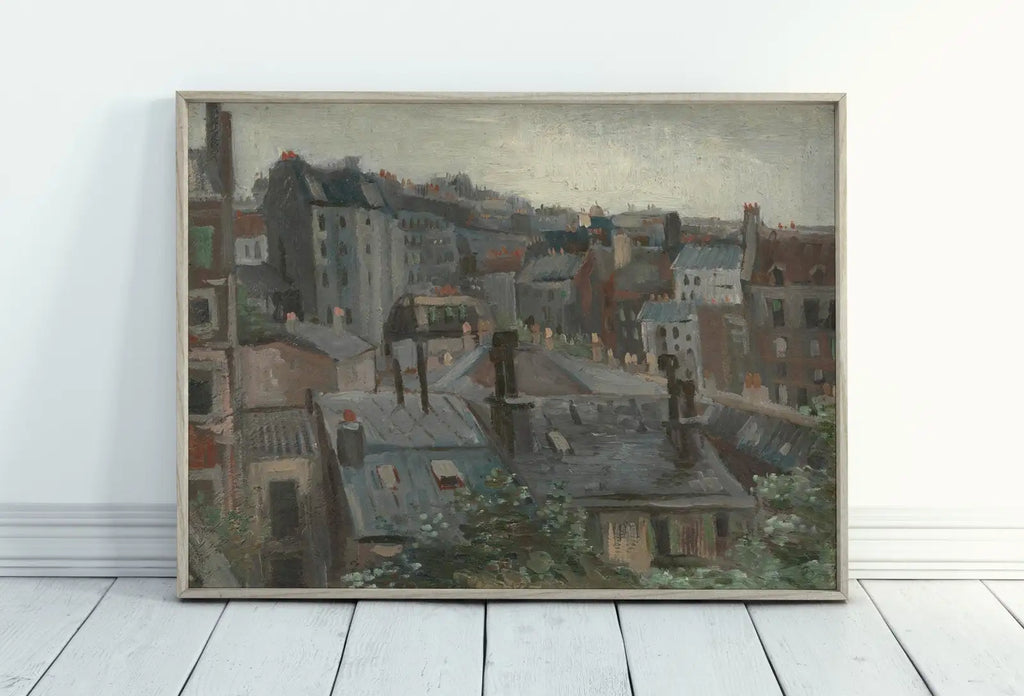 Vincent van Gogh View from Vincent's Studio. Famous Printable Oil Painting. Instant Download. van Gogh Paris Cityscape Vintage Fine Art – Printable Wall Art Digital Download – Digital Download