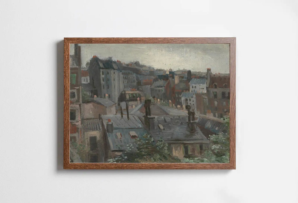 Vincent van Gogh View from Vincent's Studio. Famous Printable Oil Painting. Instant Download. van Gogh Paris Cityscape Vintage Fine Art – Printable Wall Art Digital Download – Digital Download
