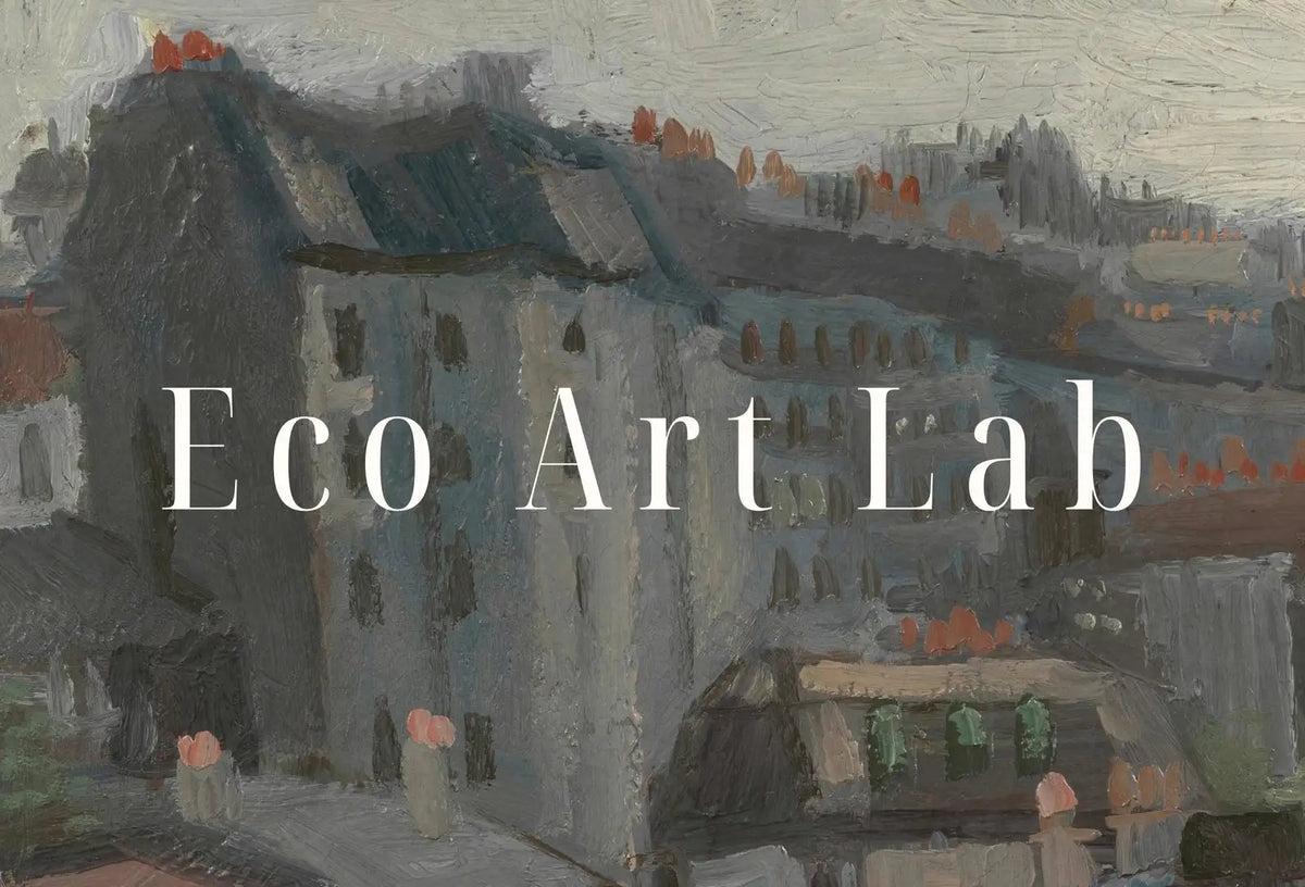 Included artwork preview showing first selection of artworks from Vincent van Gogh View from Vincent's Studio. Famous Printable Oil Painting. Instant Download. van Gogh Paris Cityscape Vintage Fine Art.