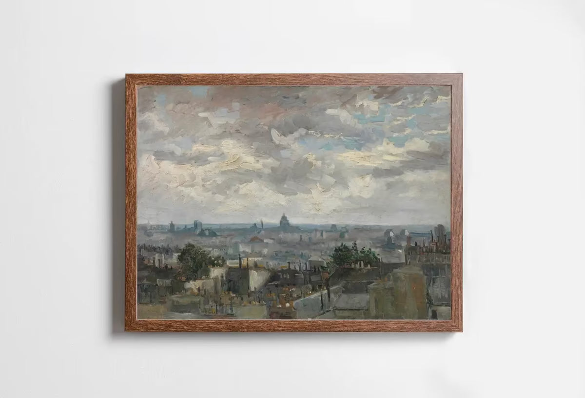 Vincent van Gogh View of Paris Printable Famous Oil Painting. Instant Download van Gogh Print European Landscape Vintage Wall Decor Fine Art – Printable Wall Art