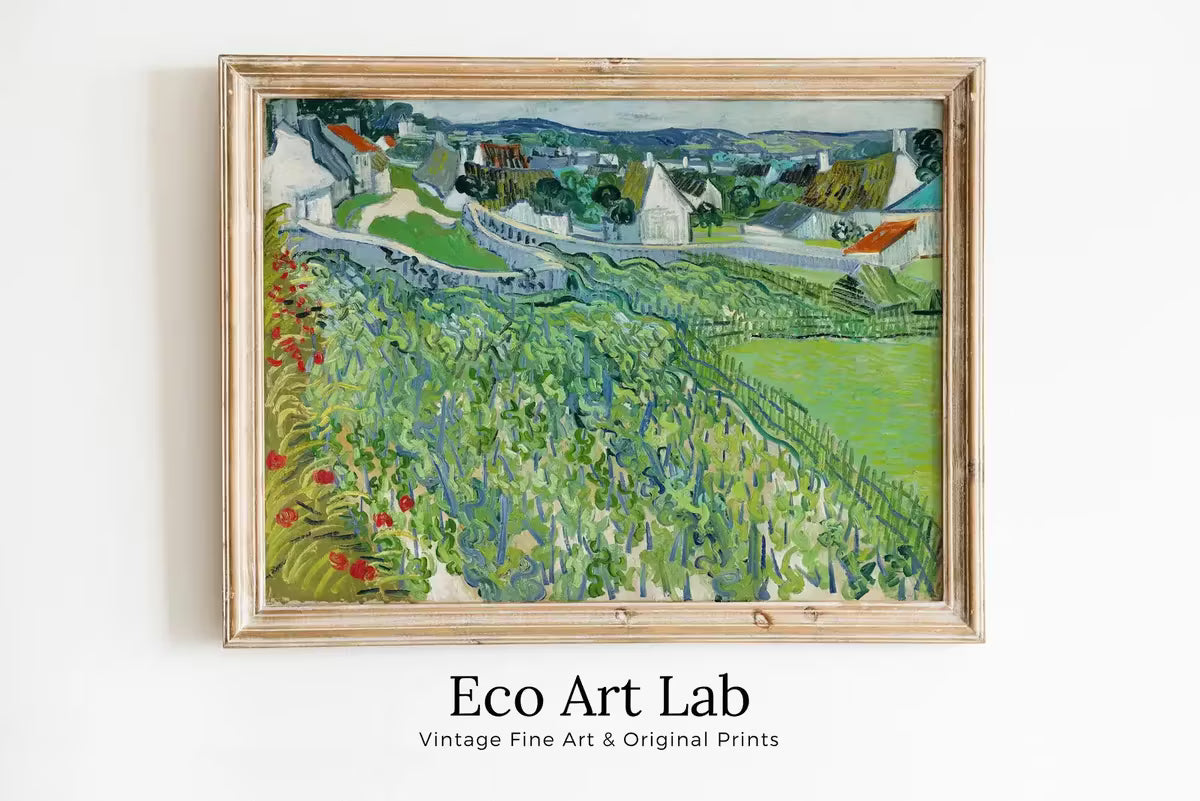 Vincent van Gogh Vineyards at Auvers Printable Famous Art Print. Instant Download van Gogh Print Vintage Painting Wall Decor. Fine Art Print – Printable Wall Art
