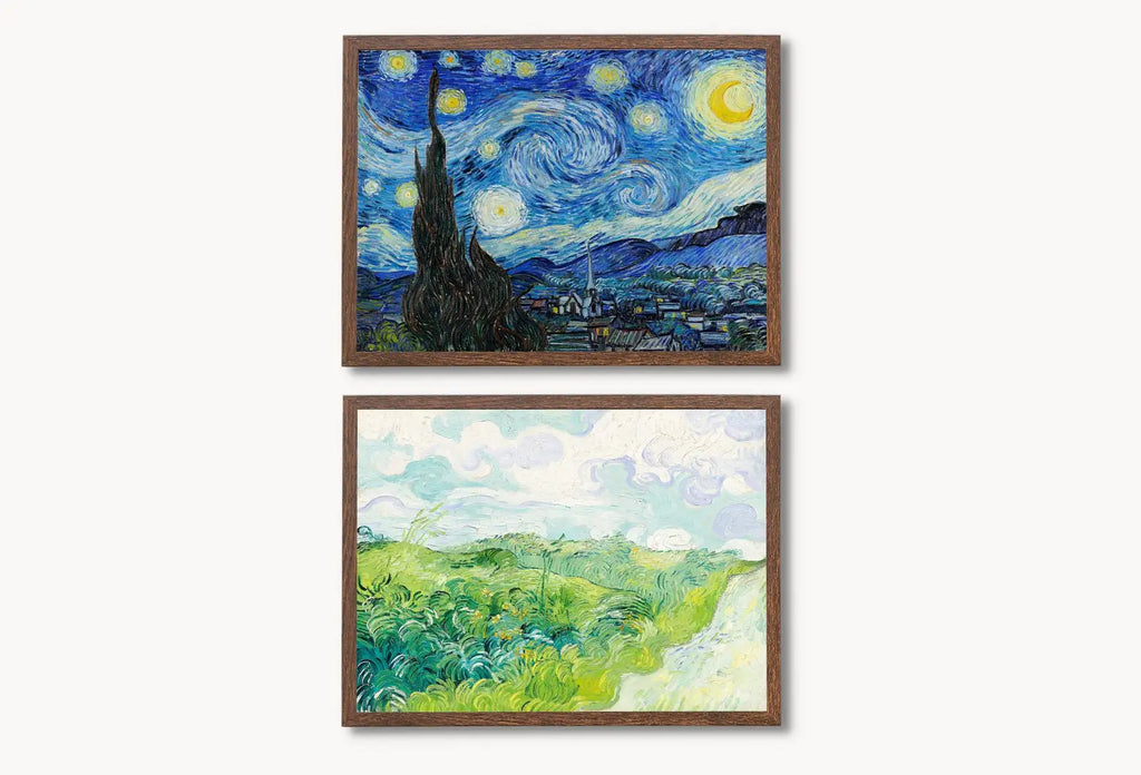 Ensemble d’impressions murales de Vincent van Gogh. Ensemble de galerie murale. Ensemble de 8 impressions de Van Gogh. Collection de peintures célèbres, impressions d’art fin. Ensemble d’art de Van Gogh