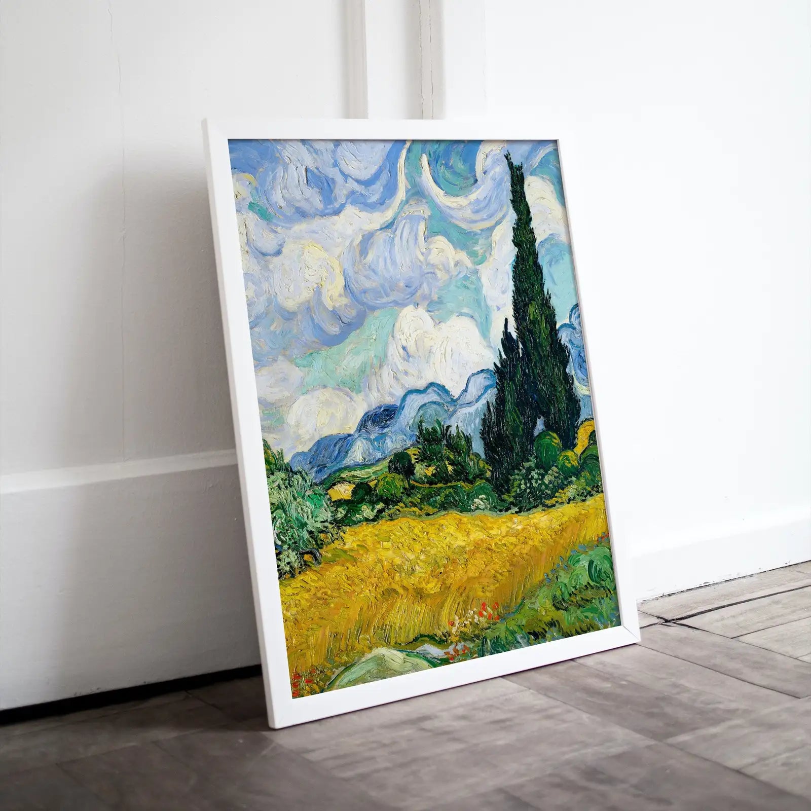 Impression d’un champ de blé par Vincent van Gogh : Téléchargement instantané d’une œuvre d’art verticale vintage de Van Gogh pour la décoration murale. Fine art print pour une ambiance artistique.