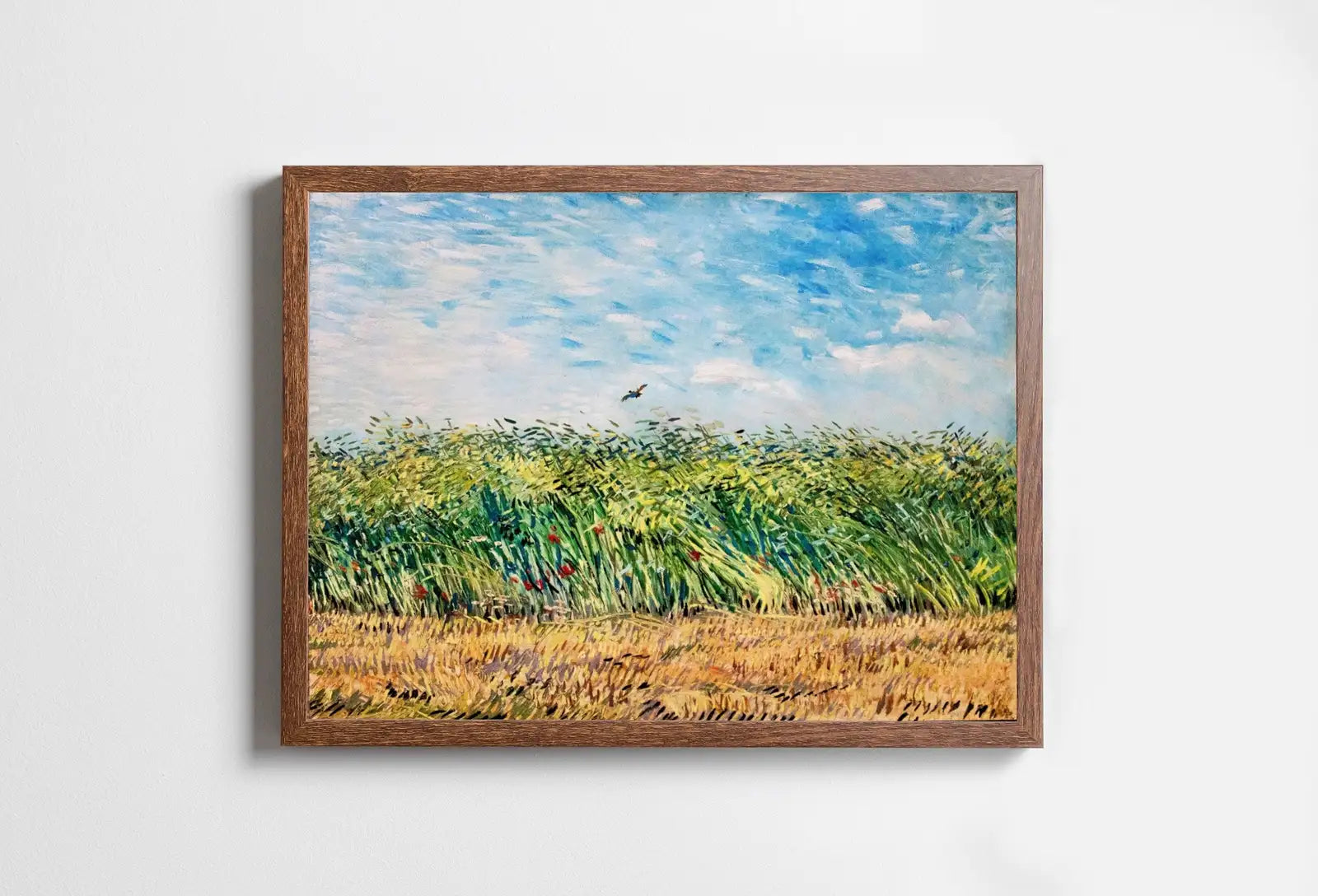 Champ de Blé avec Alouette de Vincent van Gogh - Art Célèbre à Télécharger. Décor Mural Vintage. Impression d’art.