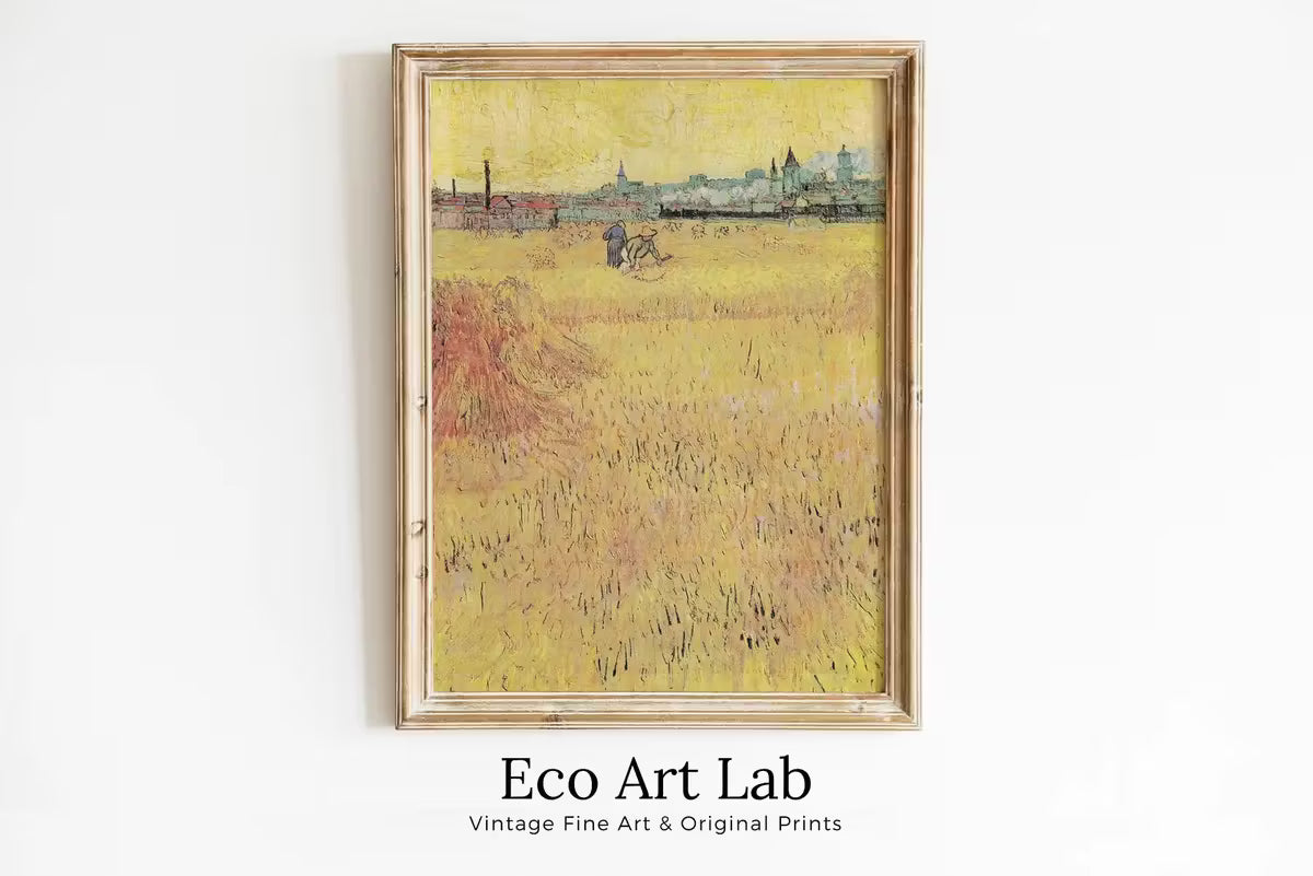 Vincent van Gogh Wheat field w/ View of Arles Printable Famous Art Print. Instant Download van Gogh Print Vintage Fine Art  – Printable Wall Art