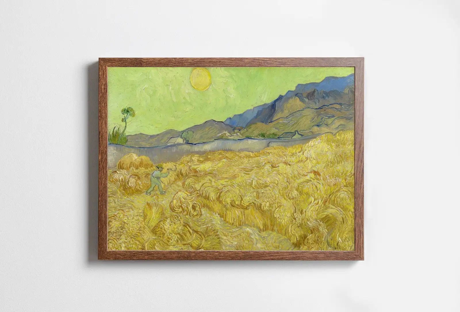 Vincent van Gogh Wheatfield With a Reaper. Printable Famous Art Print. Instant Download van Gogh Print. Vintage Art Landscape Painting. – Printable Wall Art Digital Download