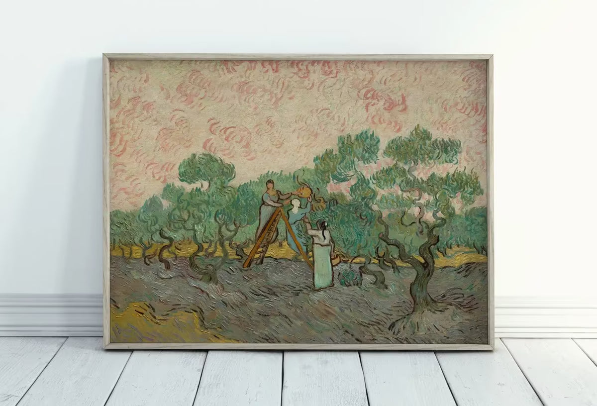 Vincent van Gogh Women Picking Olives Landscape. Famous Printable Art. Instant Download. van Gogh Print Vintage Painting. Fine Art Print – Printable Wall Art