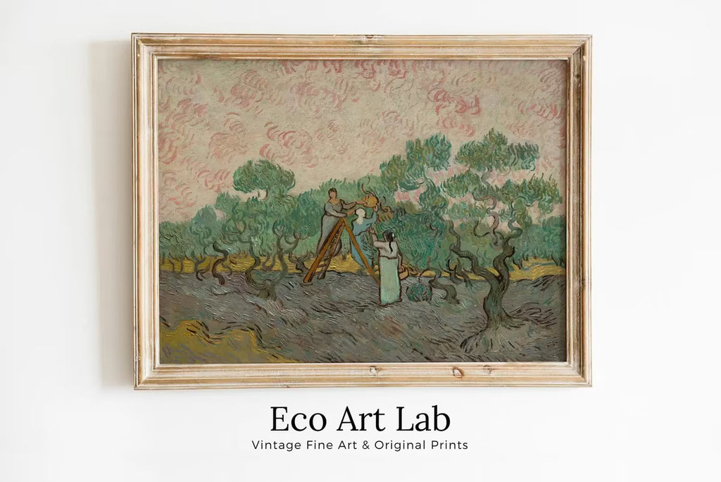 Vincent van Gogh Women Picking Olives Landscape. Famous Printable Art. Instant Download. van Gogh Print Vintage Painting. Fine Art Print – Printable Wall Art