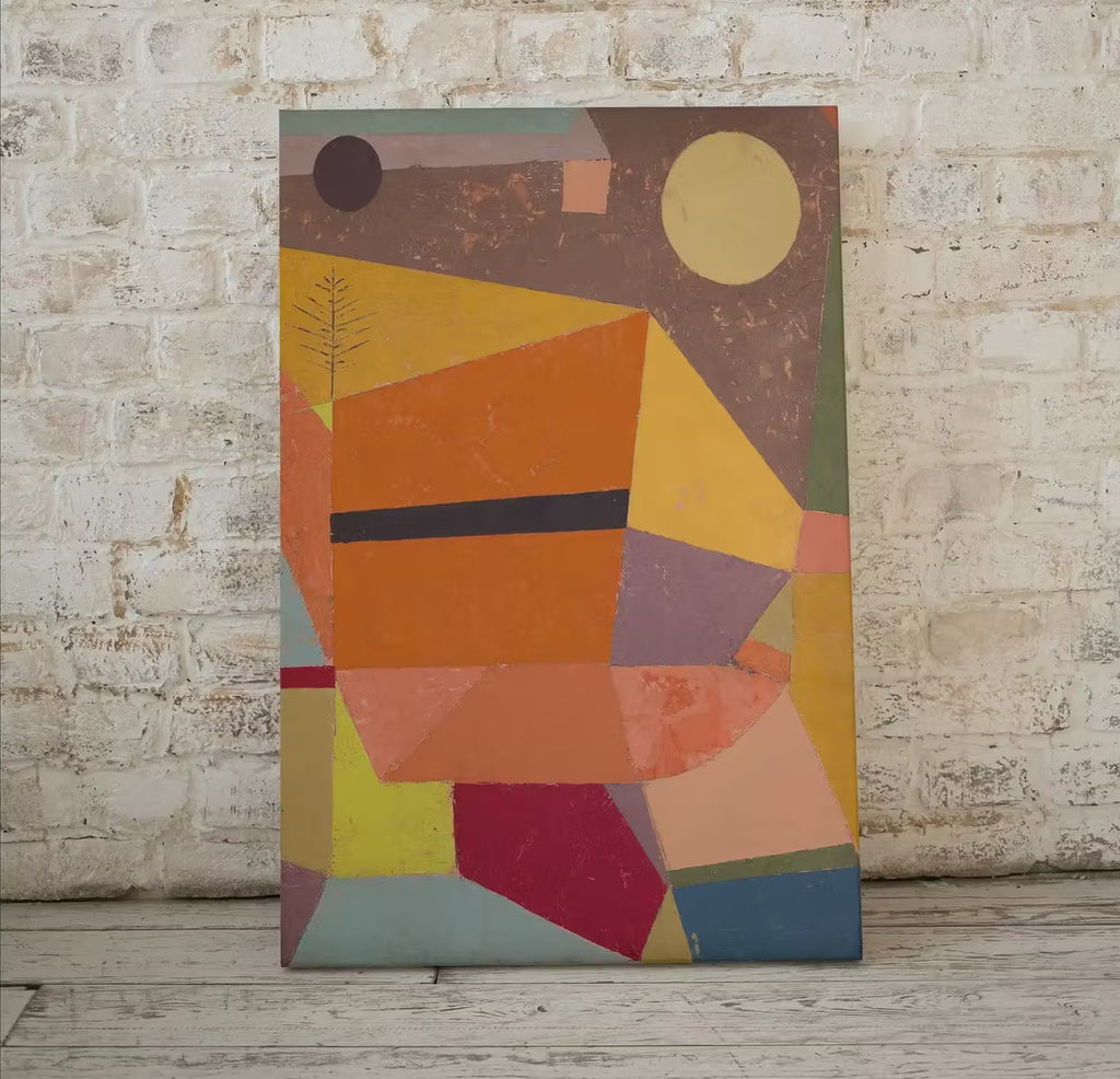 Vintage Abstract Paul Klee Print Art Poster. Joyful Mountain Landscape Abstract Famous Vintage Art Print. Printable Retro Paul Klee Wall Art – Printable Wall Art