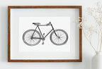 Vintage Bike Print Bicycle Poster. Cycling Minimalist Black and White Wall Art. Retro Bicycle Print Digital Printable Art. Old Bike Poster – Printable Wall Art