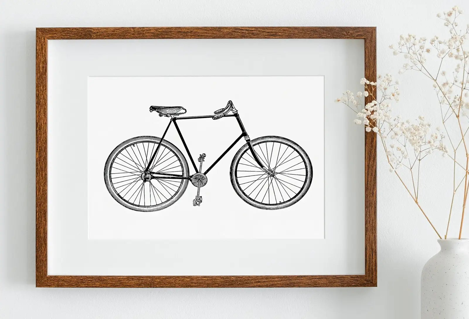 Vintage Bike Print Bicycle Poster. Cycling Minimalist Black and White Wall Art. Retro Bicycle Print Digital Printable Art. Old Bike Poster – Printable Wall Art Digital Download