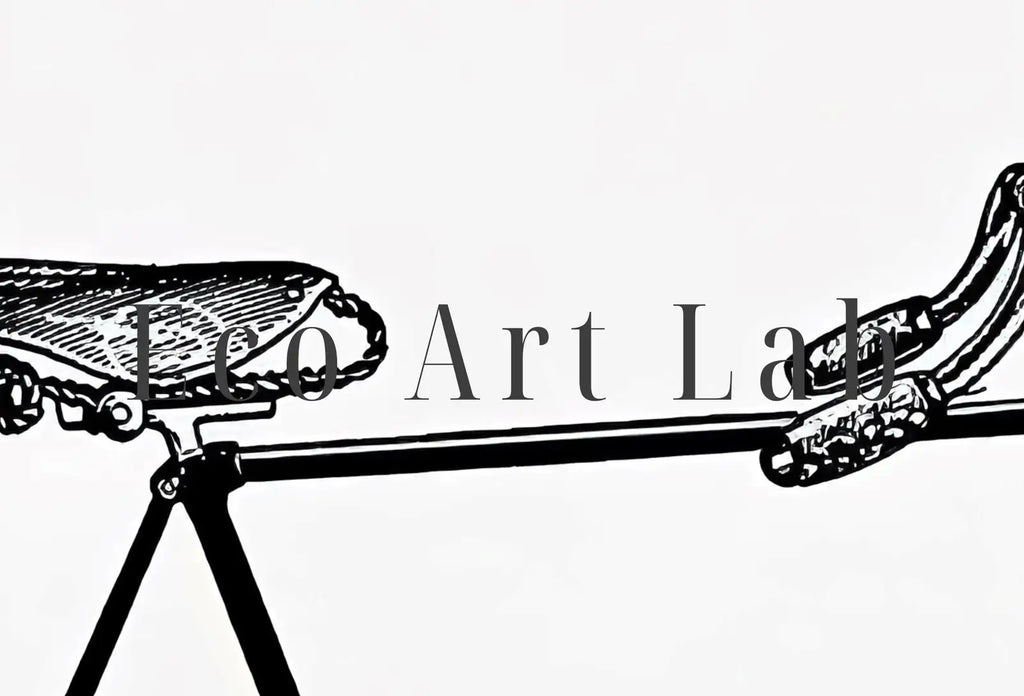 Second included artwork preview from Vintage Bike Print Bicycle Poster. Cycling Minimalist Black and White Wall Art. Retro Bicycle Print Digital Printable Art. Old Bike Poster featuring various scenes.