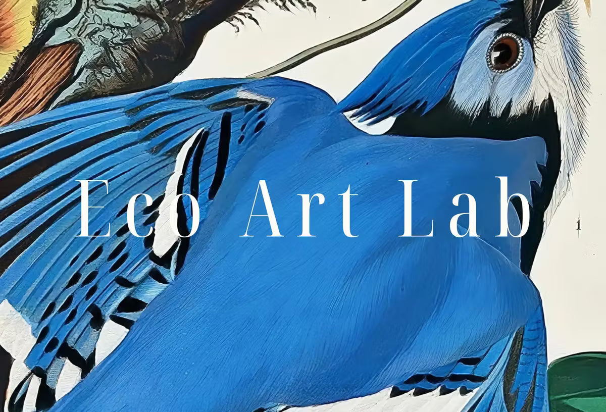 Vintage Birds Blue Jays on Branch with Flowers Painting. Instant Download Printable Wall Art. Bird Painting. Wall Art Prints. Birds Poster – Printable Wall Art