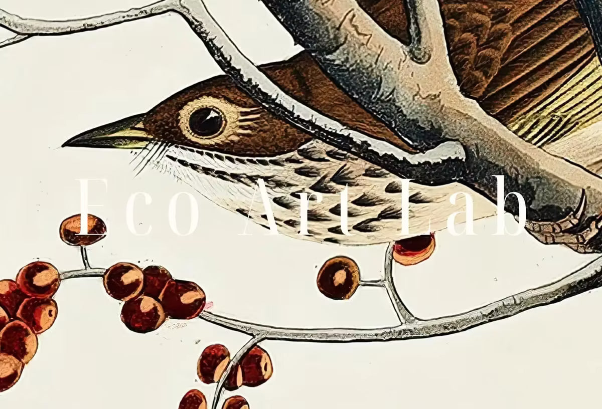 Vintage Birds Perched on Tree Branch Painting. Instant Download Printable Wall Art. Bird Painting. Birds Decor Wall Art Prints. Birds Poster – Printable Wall Art