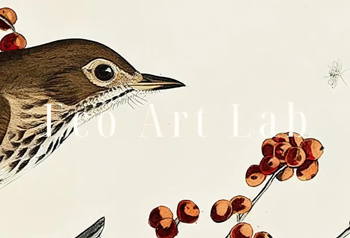 Vintage Birds Perched on Tree Branch Painting. Instant Download Printable Wall Art. Bird Painting. Birds Decor Wall Art Prints. Birds Poster – Printable Wall Art