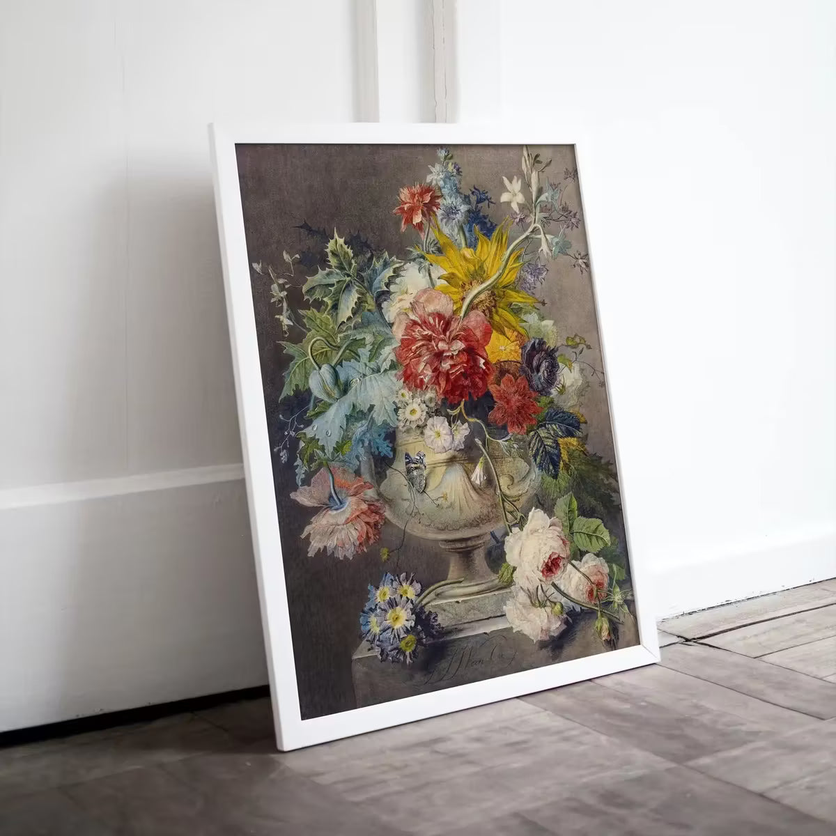 Vintage Botanical Still Life Painting. Printable Bouquet of Flowers in Vase Still Art Vintage Print. Antique Retro Artwork Instant Download – Printable Wall Art