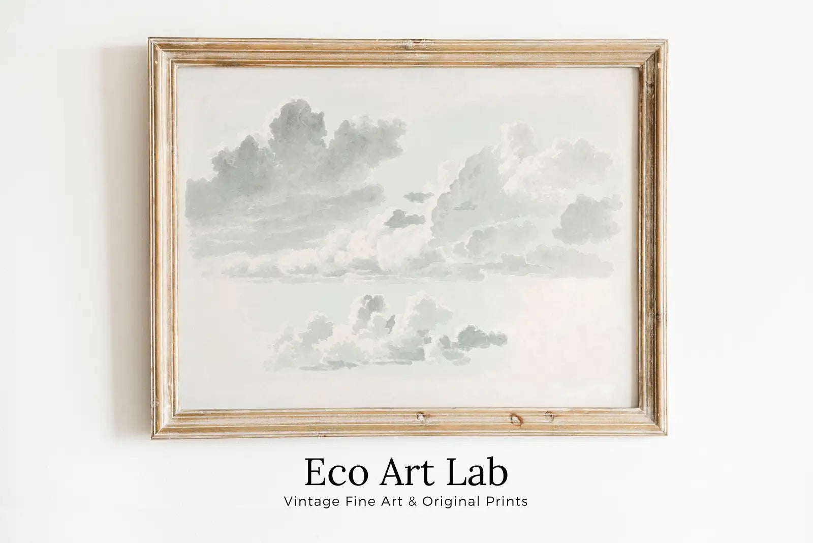 Vintage Cloud Painting Digital Print. Antique Cloud Artwork Vintage Landscape. Neutral Wall Decor. Printable Downloadable Art. Sky Landscape – Printable Wall Art Digital Download – Digital Download
