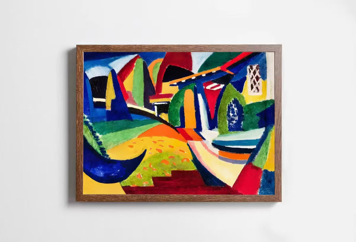 Vintage Cubism Colorful Abstract Painting. Printable Wall Art. Instant Download Geometric Abstract Art. Fauvism Abstract Aesthetic Wall Art – Printable Wall Art