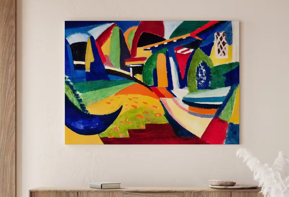 Vintage Cubism Colorful Abstract Painting. Printable Wall Art. Instant Download Geometric Abstract Art. Fauvism Abstract Aesthetic Wall Art – Printable Wall Art