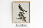Framed view of Vintage Falcon Perched on Branch Painting. Instant Download Printable Wall Art. Bird Painting. Merlin Falcon Wall Art Prints. Birds Poster – printable wall art digital download.