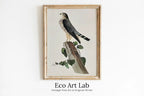 Vintage Falcon Perched on Branch Painting. Instant Download Printable Wall Art. Bird Painting. Merlin Falcon Wall Art Prints. Birds Poster – Printable Wall Art
