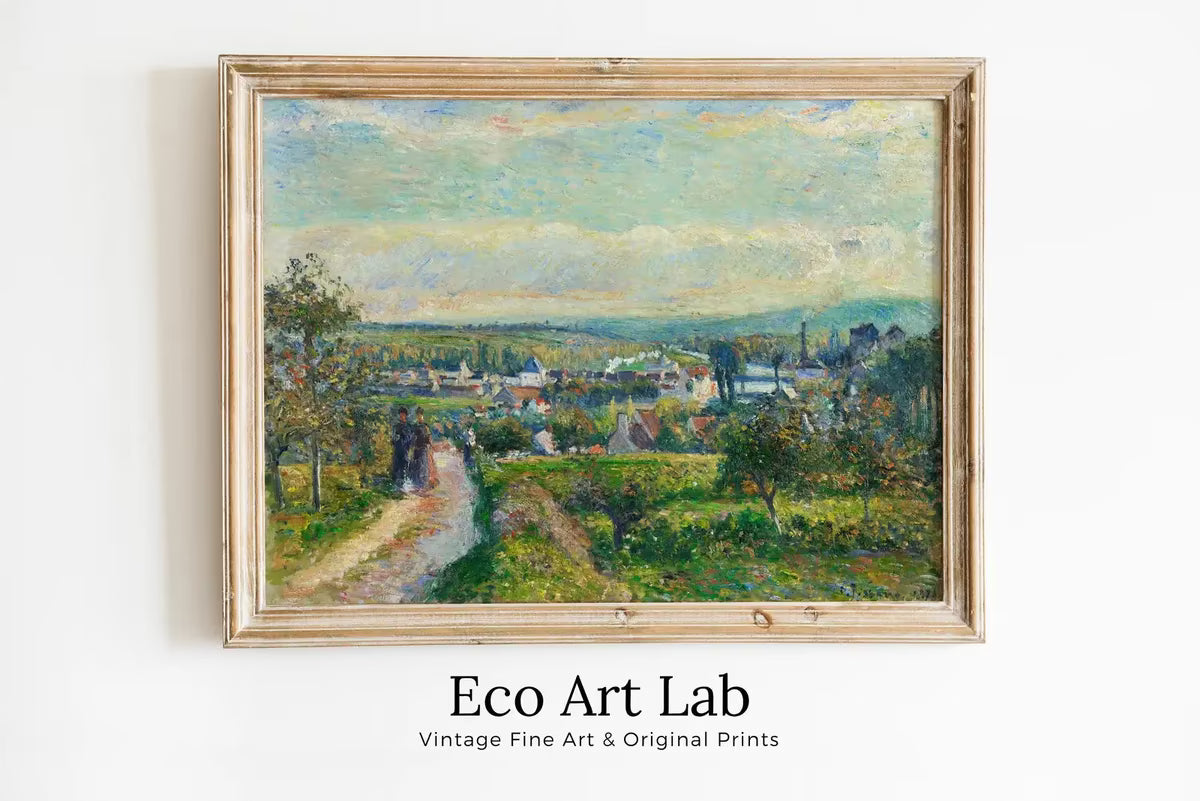 Vintage French Countryside Impressionist Wall Decor. Antique Landscape Painting. Country Fine Art Print. Printable Instant Download Art. – Printable Wall Art