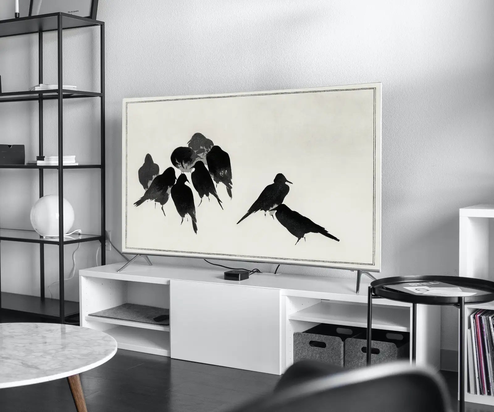 Second included artwork preview from Vintage Japanese Crows Illustration Frame TV Art. Vintage Japanese Painting Samsung Art TV, Digital Download for Samsung Frame, Frame TV Art featuring various scenes.