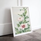 Included artwork preview showing first selection of artworks from Vintage Japanese Flower Art Hibiscus Painting Printable Wall Art. Instant Download Antique Japanese Art. Botanical Print Floral Wall Art.