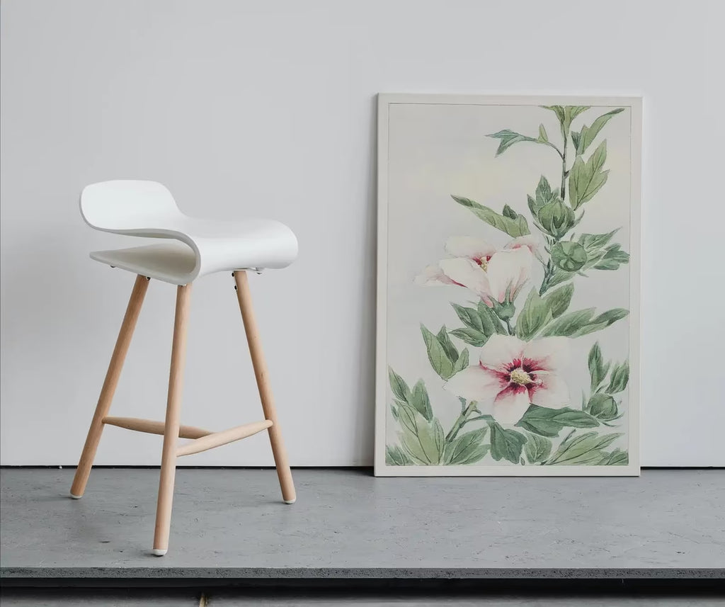 Vintage Japanese Flower Art Hibiscus Painting Printable Wall Art. Instant Download Antique Japanese Art. Botanical Print Floral Wall Art – Printable Wall Art