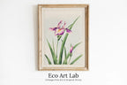 Art floral japonais vintage - Peinture d’orchidée : Une illustration numérique d’art japonais antique représentant des orchidées. Téléchargement instantané.