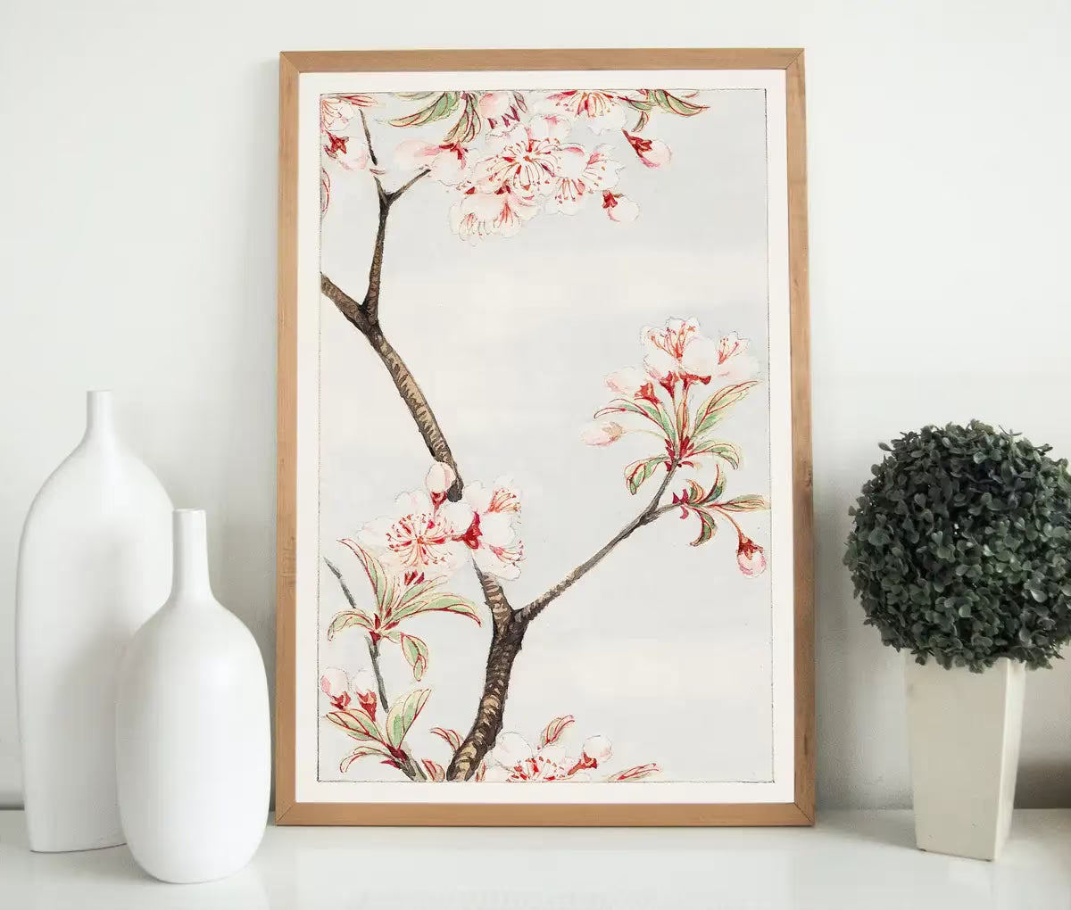 Vintage Japanese Flower Art Sakura Cherry Painting Printable Wall Art. Cherry Blossom Decor Antique Japanese Art. Botanical Print Wall Art – Printable Wall Art