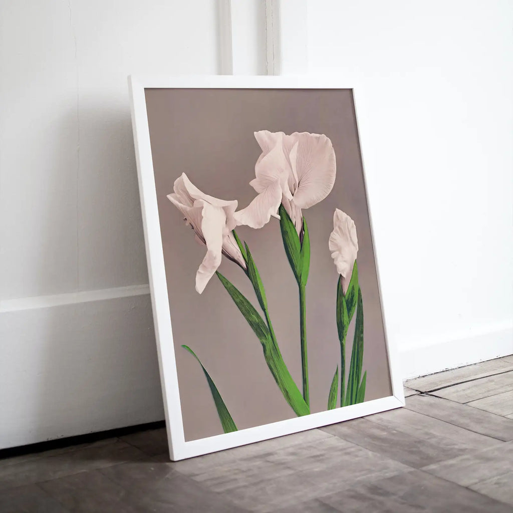 Included artwork preview showing first selection of artworks from Vintage Japanese Flower Art White Irises Painting Printable Wall Art. Instant Download Antique Japanese Art. Botanical Print Floral Wall Art.