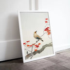 Vintage Japanese Painting. Bird on Maple Tree. Japanese Wall Art Printable Poster. 20th Century Japanese Vintage Spring Wall Art, Bird Art – Printable Wall Art