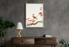 Vintage Japanese Painting. Bird on Maple Tree. Japanese Wall Art Printable Poster. 20th Century Japanese Vintage Spring Wall Art, Bird Art – Printable Wall Art Digital Download