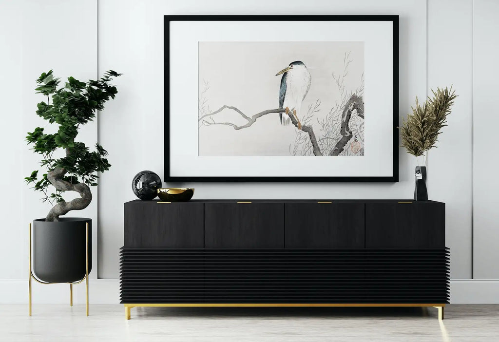 Vintage Japanese Painting. Quack on Erratic Branch. Japanese Wall Art Printable Poster. 19th Century Japanese Vintage Wall Art, Bird Art – Printable Wall Art Digital Download