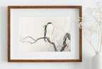 Vintage Japanese Painting. Quack on Erratic Branch. Japanese Wall Art Printable Poster. 19th Century Japanese Vintage Wall Art, Bird Art – Printable Wall Art Digital Download
