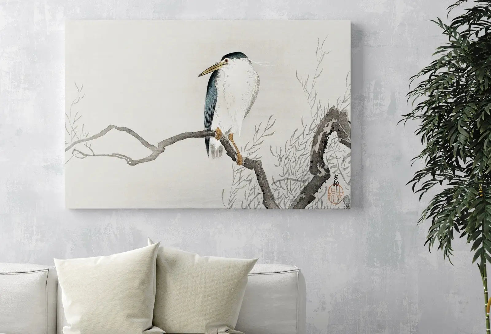 Vintage Japanese Painting. Quack on Erratic Branch. Japanese Wall Art Printable Poster. 19th Century Japanese Vintage Wall Art, Bird Art – Printable Wall Art Digital Download