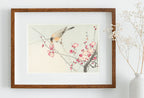 Included artwork preview showing first selection of artworks from Vintage Japanese Painting. Songbird on Blossom Branch. Japanese Wall Art Printable Poster. 20th Century Japanese Vintage Wall Art, Bird Art.