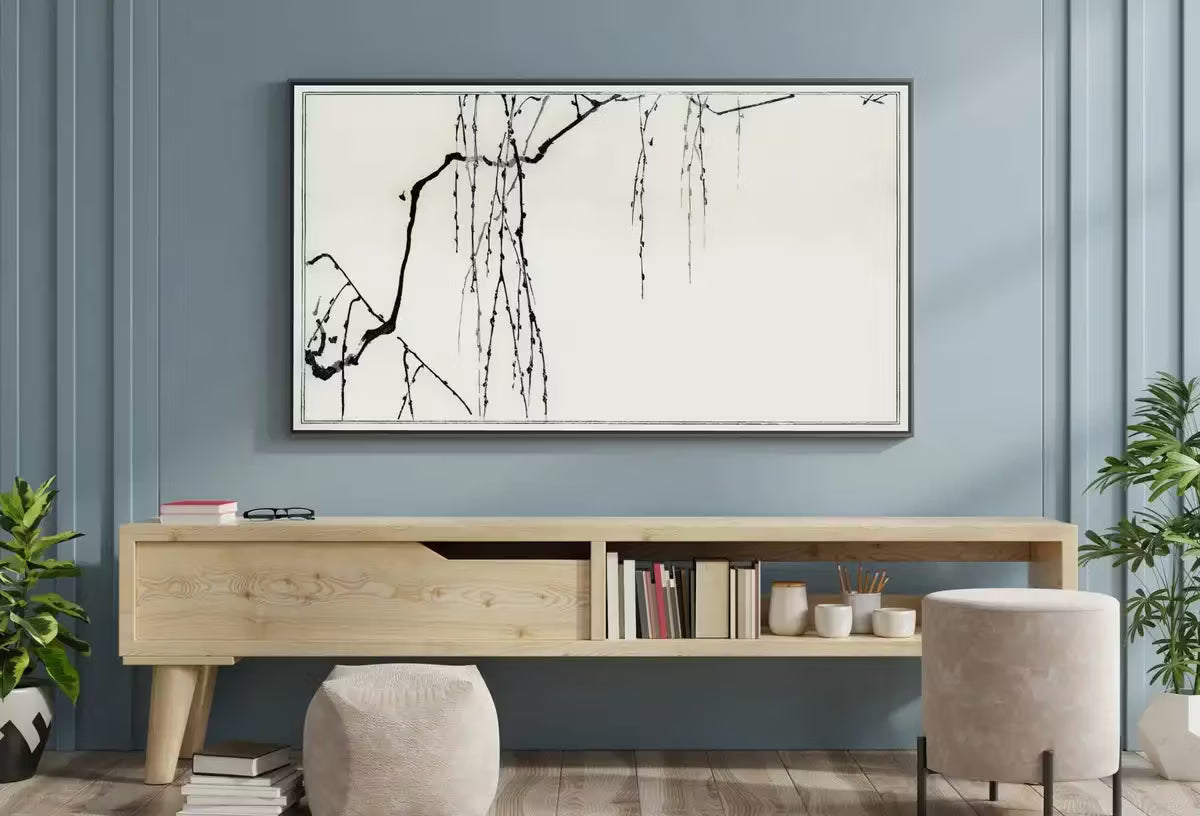 Vintage Japanese Painting Tree Branches Frame TV Art. Vintage Japanese Illustration Samsung Art TV,  for Samsung Frame – Frame TV  Art