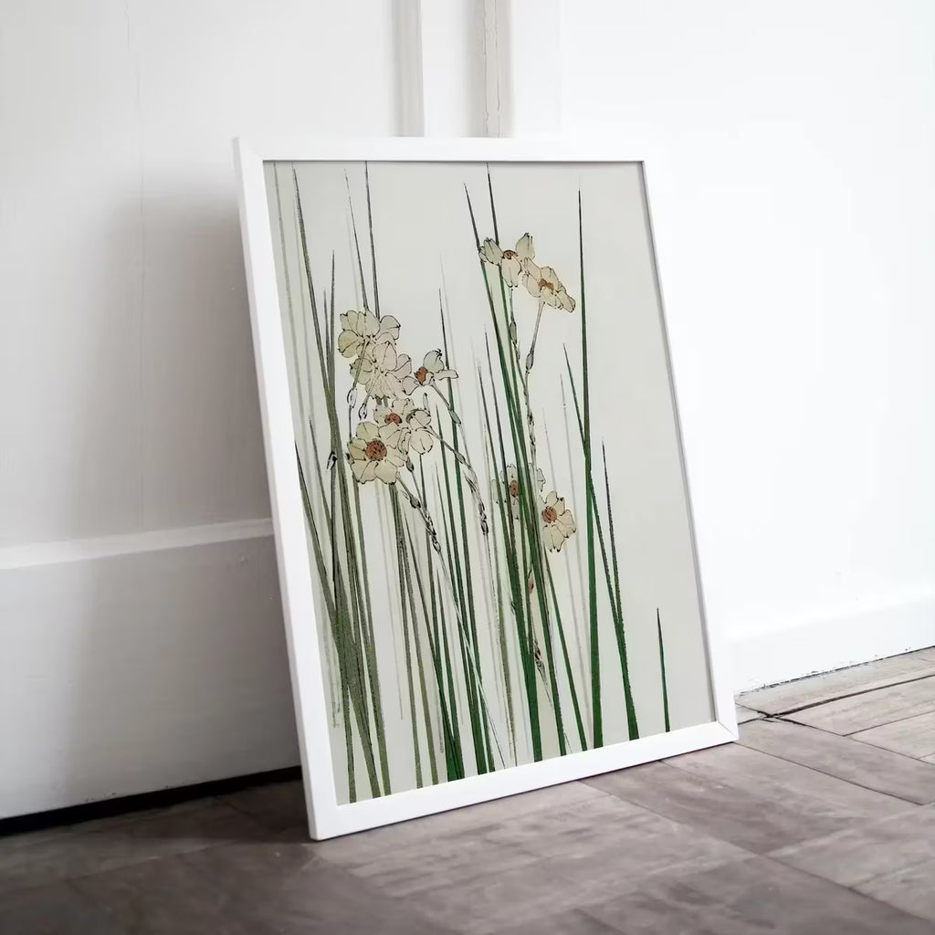 Vintage Japanese Wall Art Jonquil Illustration Printable Poster. Digitally Enhanced 19th Century Japanese Vintage Wall Art Japanese Painting – Printable Wall Art