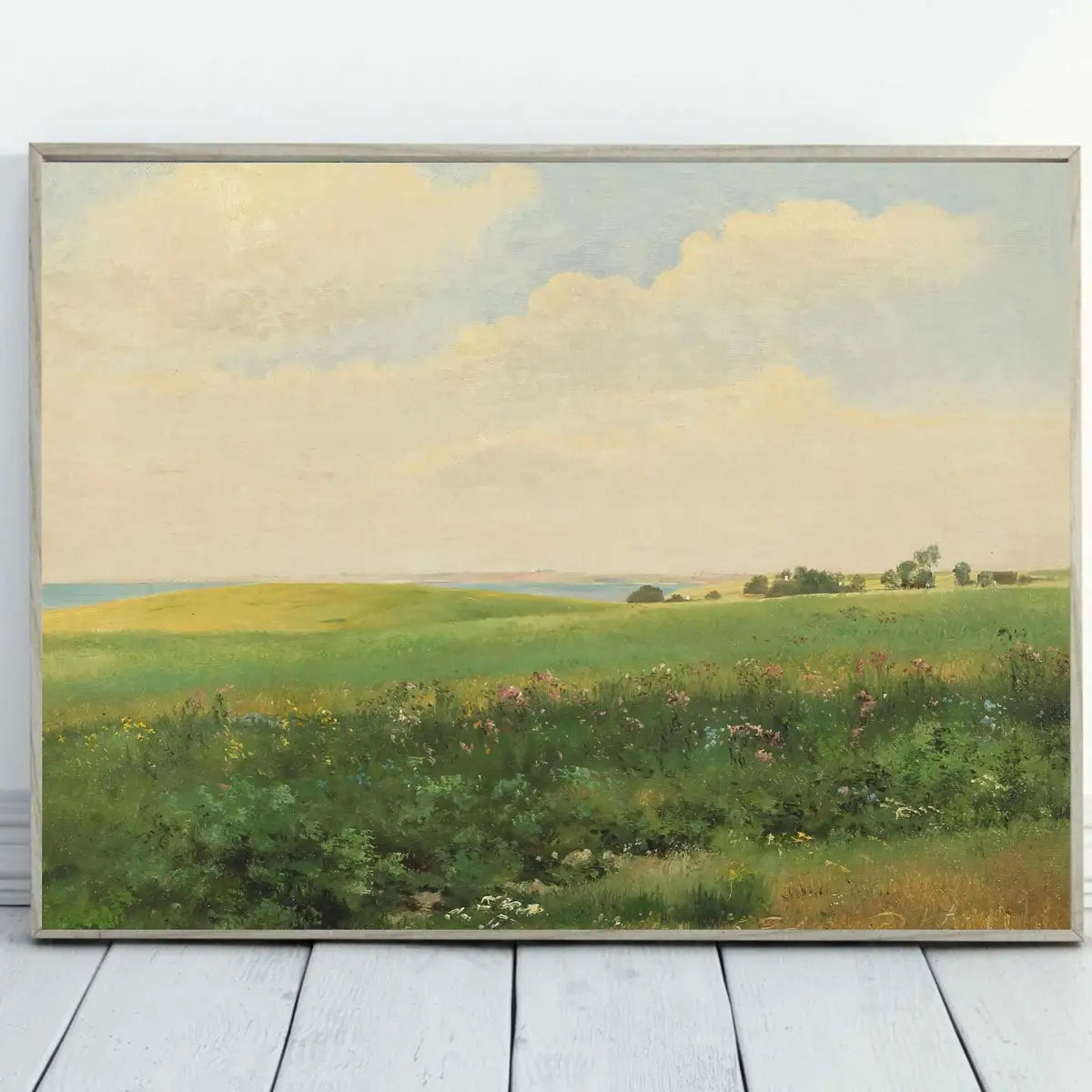 Detail view of artwork from Vintage Landscape Art Print. (variation 2)