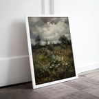 Vintage Landscape Art Print | Wildflower Field Printable Art |  | Floral Country Field Wall Art | Landscape Oil Painting – Printable Wall Art