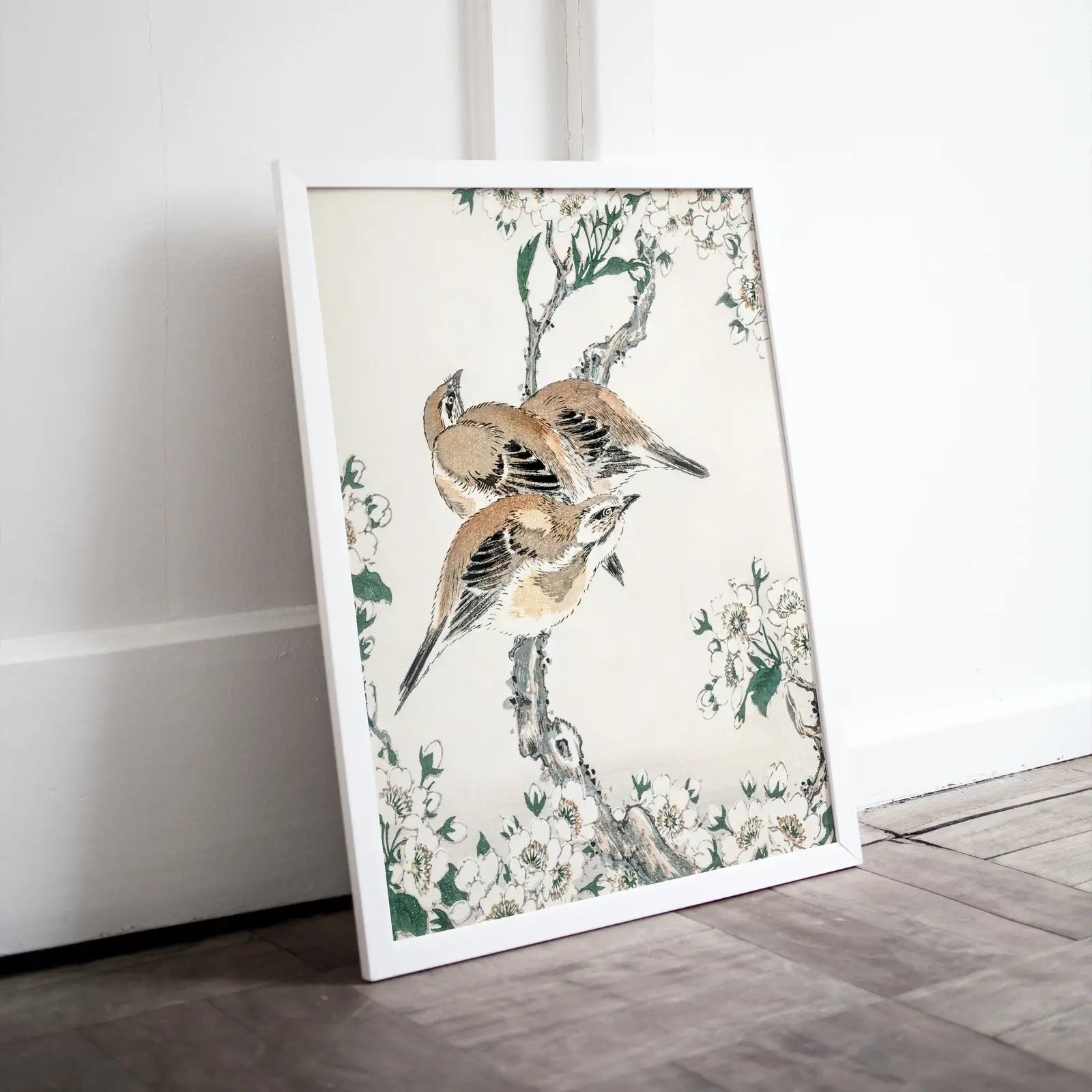 Vintage Meadow Bunting and Pear Flower Japanese Painting. Japanese Wall Art Printable Poster. 19th Century Japanese Birds Vintage Wall Art – Printable Wall Art Digital Download – Digital Download