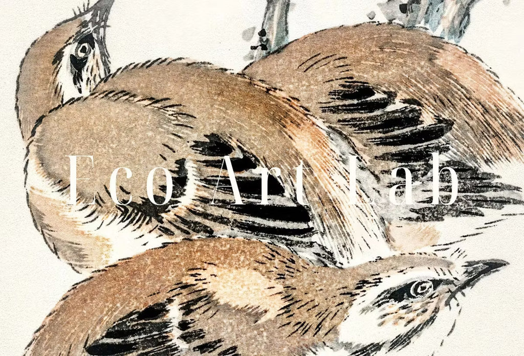 Vintage Meadow Bunting and Pear Flower Japanese Painting. Japanese Wall Art Printable Poster. 19th Century Japanese Birds Vintage Wall Art – Printable Wall Art